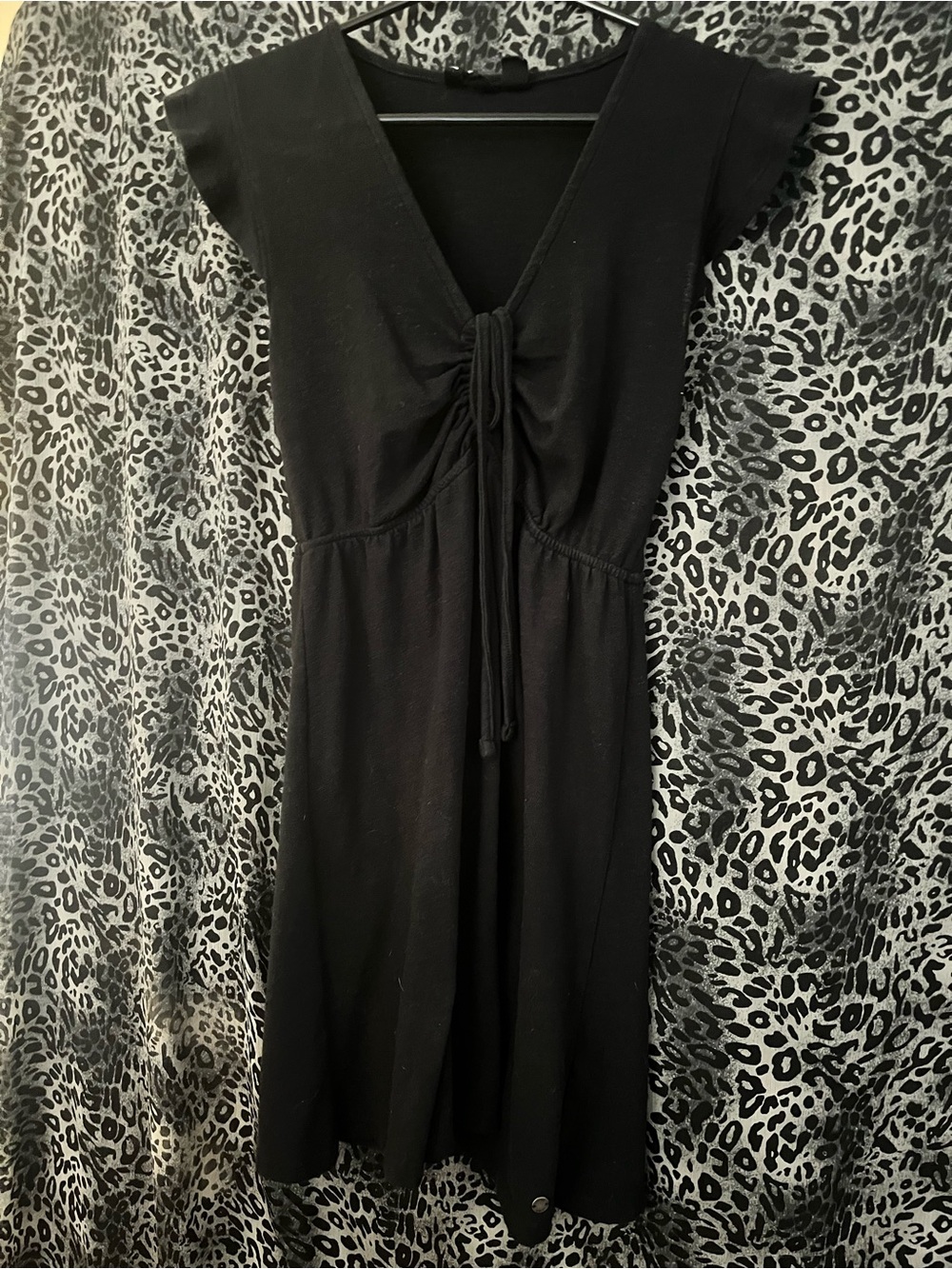 Roxy Black V-Neck Tie-Front Dress